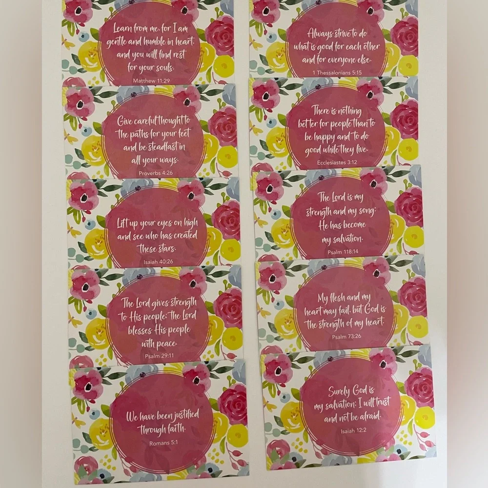 New PRAYER CARDS Includes 20 Unique Inspirational Bible Scripture Cards